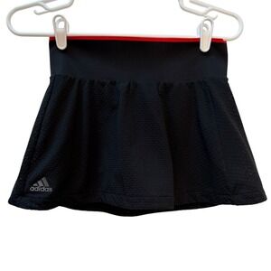 Adidas Womens Black Textured Tennis Skort Shorts Athletic Performance XS